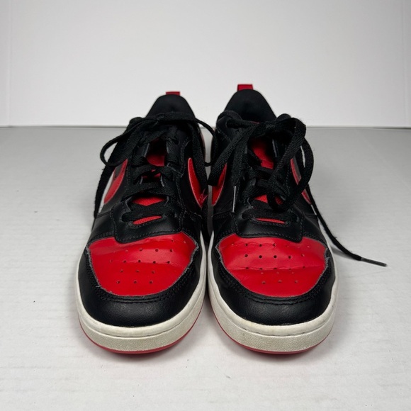 Nike Court Borough Low 2 Black and Red  Size 6.5 Youth or Women Size 8 - Picture 5 of 9